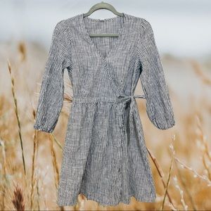 Old Navy Wrap Dress Mini Striped